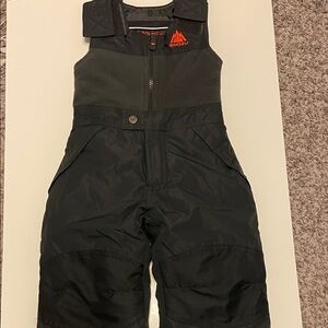 Snozu Charcoal Gray Size 2T Toddler Overalls Snow Bibs Full Front Zip